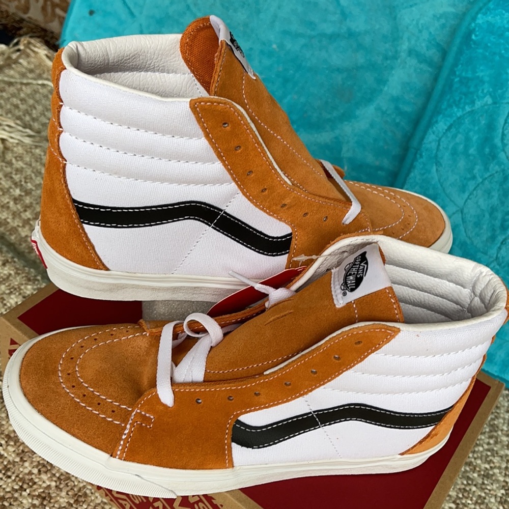 Vans Men’s Sk8-Hi Retro Sport Apricot/True White Sneakers - Picture 11 of 16